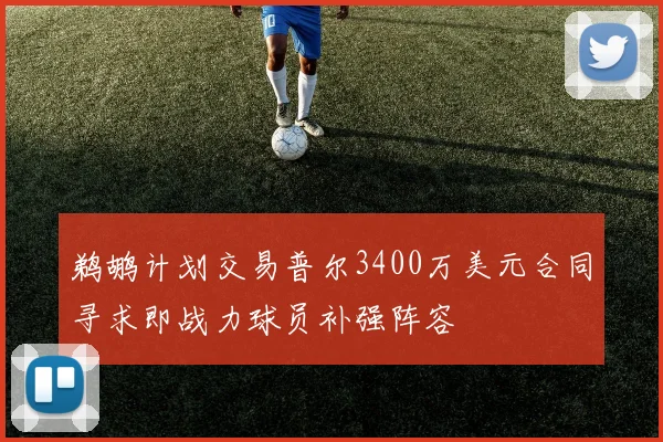 鹈鹕计划交易普尔3400万美元合同寻求即战力球员补强阵容